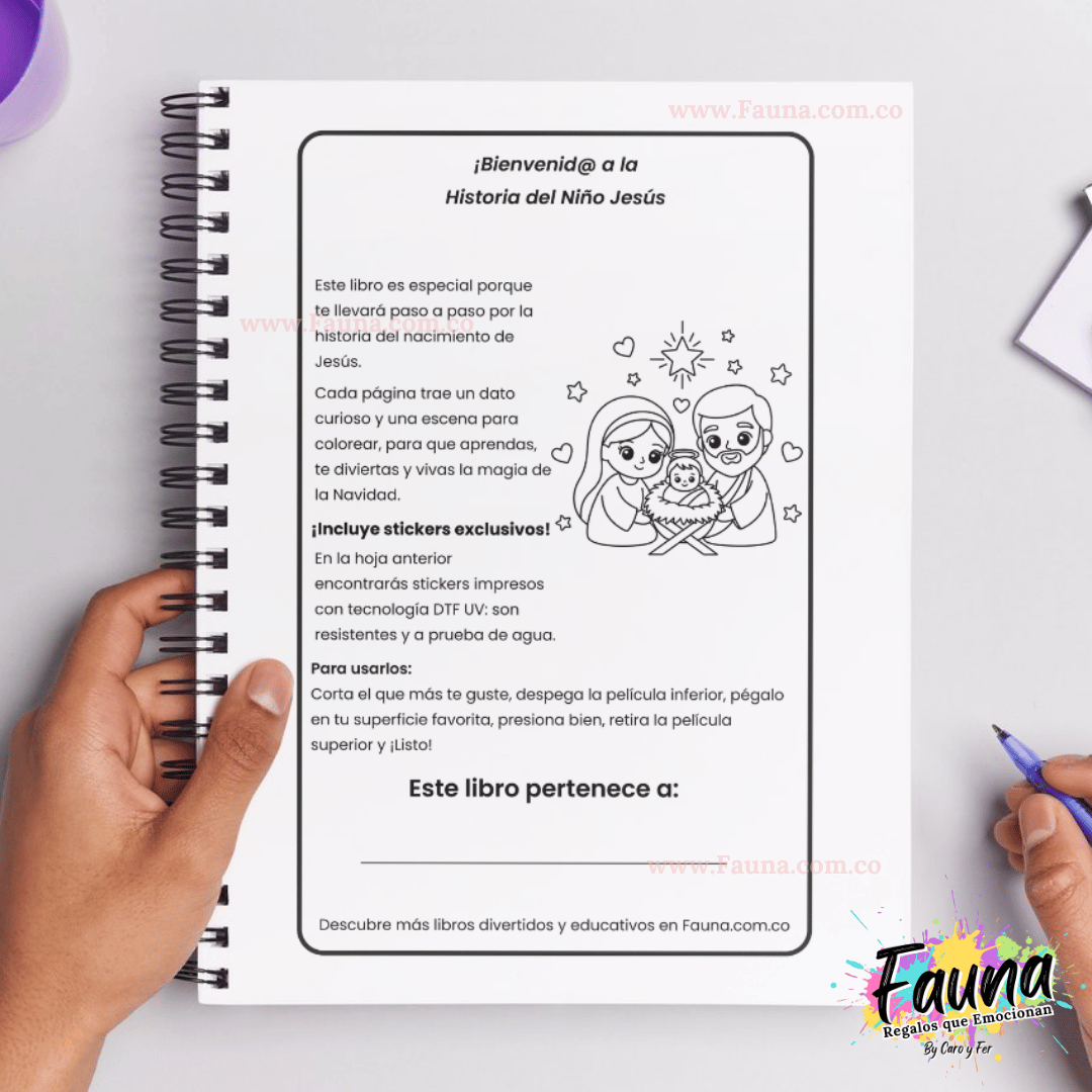 Libro para Colorear y Aprender – La Historia del Niño Jesús ✨