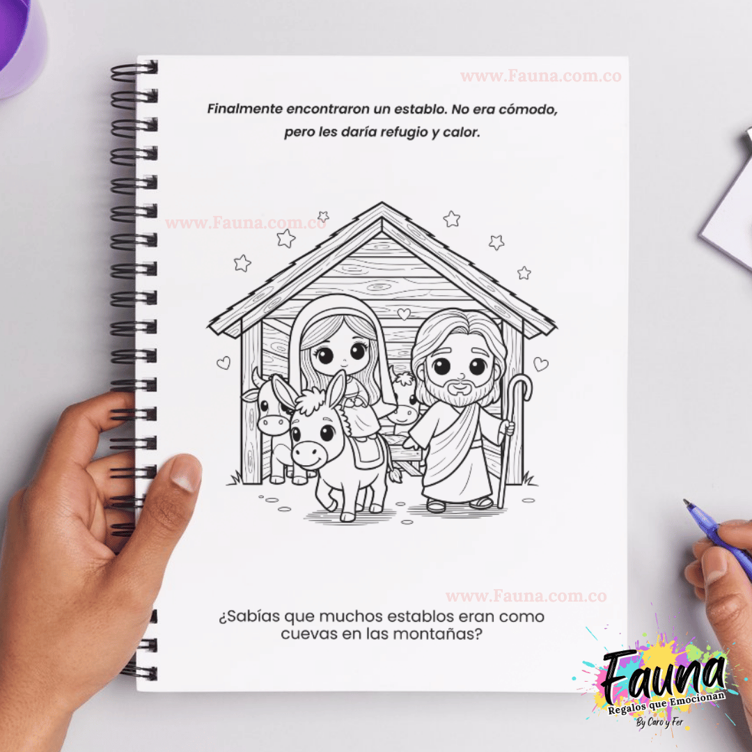 Libro para Colorear y Aprender – La Historia del Niño Jesús ✨