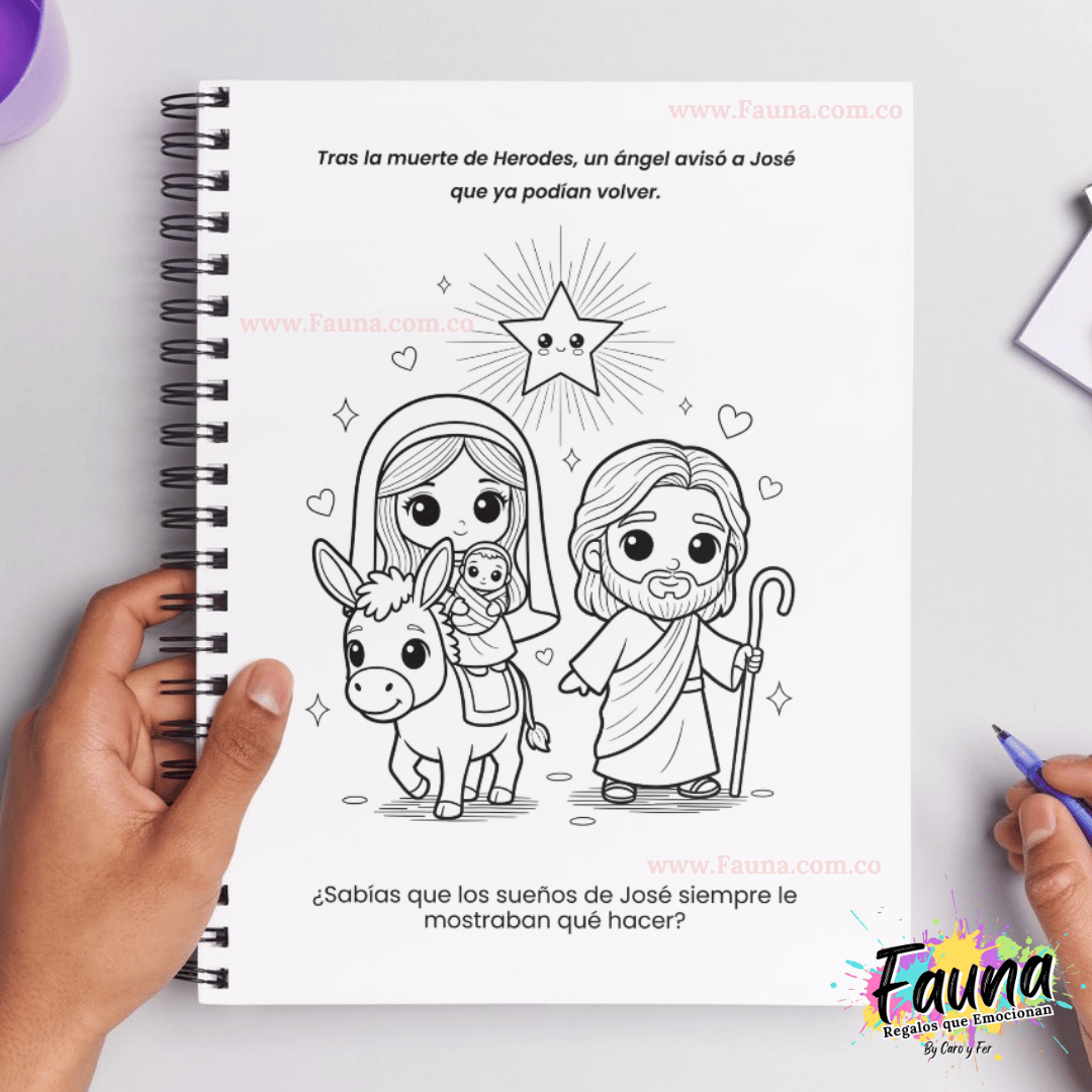 Libro para Colorear y Aprender – La Historia del Niño Jesús ✨