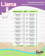 Llama 🦙 - Etiquetas Escolares Premium Personalizadas