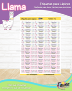 Llama 🦙 - Etiquetas Escolares Premium Personalizadas