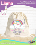 Llama 🦙 - Tula personalizada para niña – multiusos con nombre