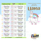 Llama 🦙 - Etiquetas Escolares Premium Personalizadas