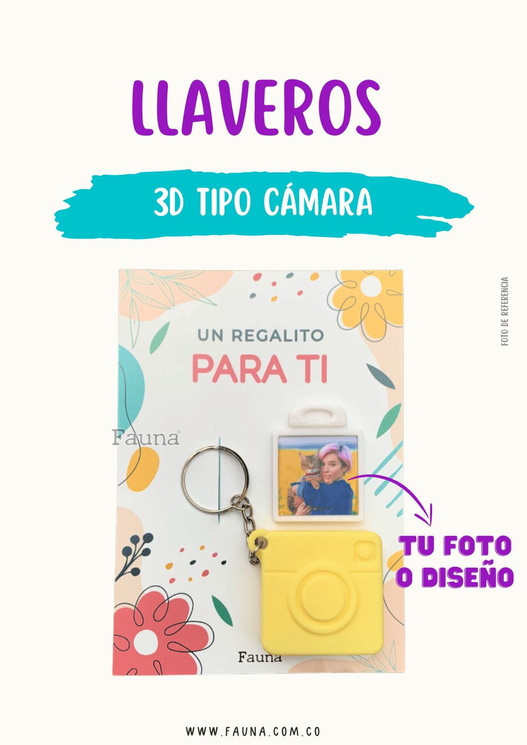 Llavero 3d tipo Cámara - Fauna Regalos Personalizados