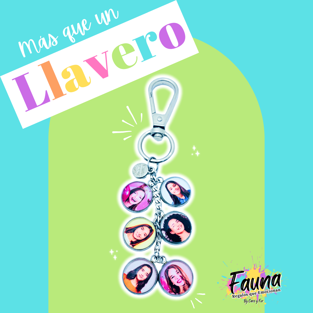 Llavero personalizado hecho a mano 6 recuerdos - Fauna Regalos que emocionan