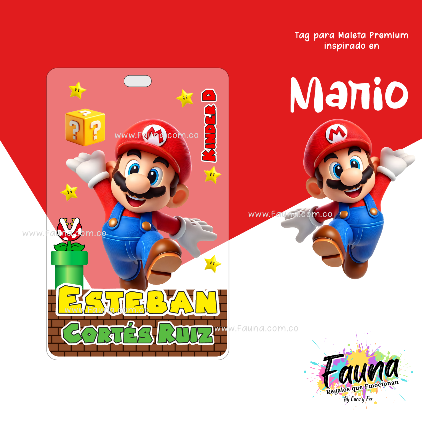 Mario 🍄 - Etiquetas Escolares Premium Personalizadas