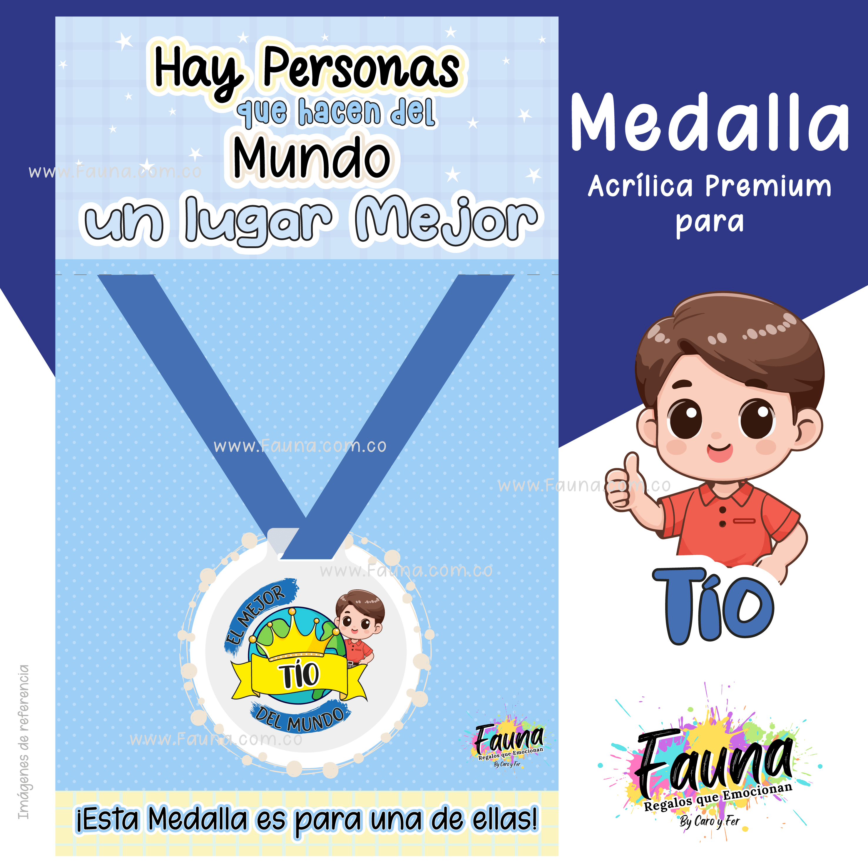Álbum de Láminas de Súper Tío Personalizado con 18 Fotos