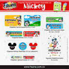 Mickey 🐭 - Etiquetas Escolares Premium Personalizadas