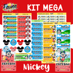 Mickey 🐭 - Etiquetas Escolares Premium Personalizadas