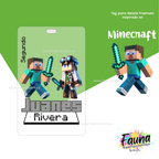 Minecraft 🟩 - Etiquetas Escolares Premium Personalizadas
