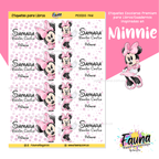Minnie 🎀 - Etiquetas Escolares Premium Personalizadas