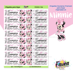 Minnie 🎀 - Etiquetas Escolares Premium Personalizadas
