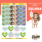 Moana 🌺 - Etiquetas Escolares Premium Personalizadas