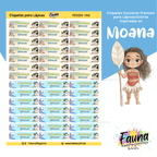 Moana 🌺 - Etiquetas Escolares Premium Personalizadas