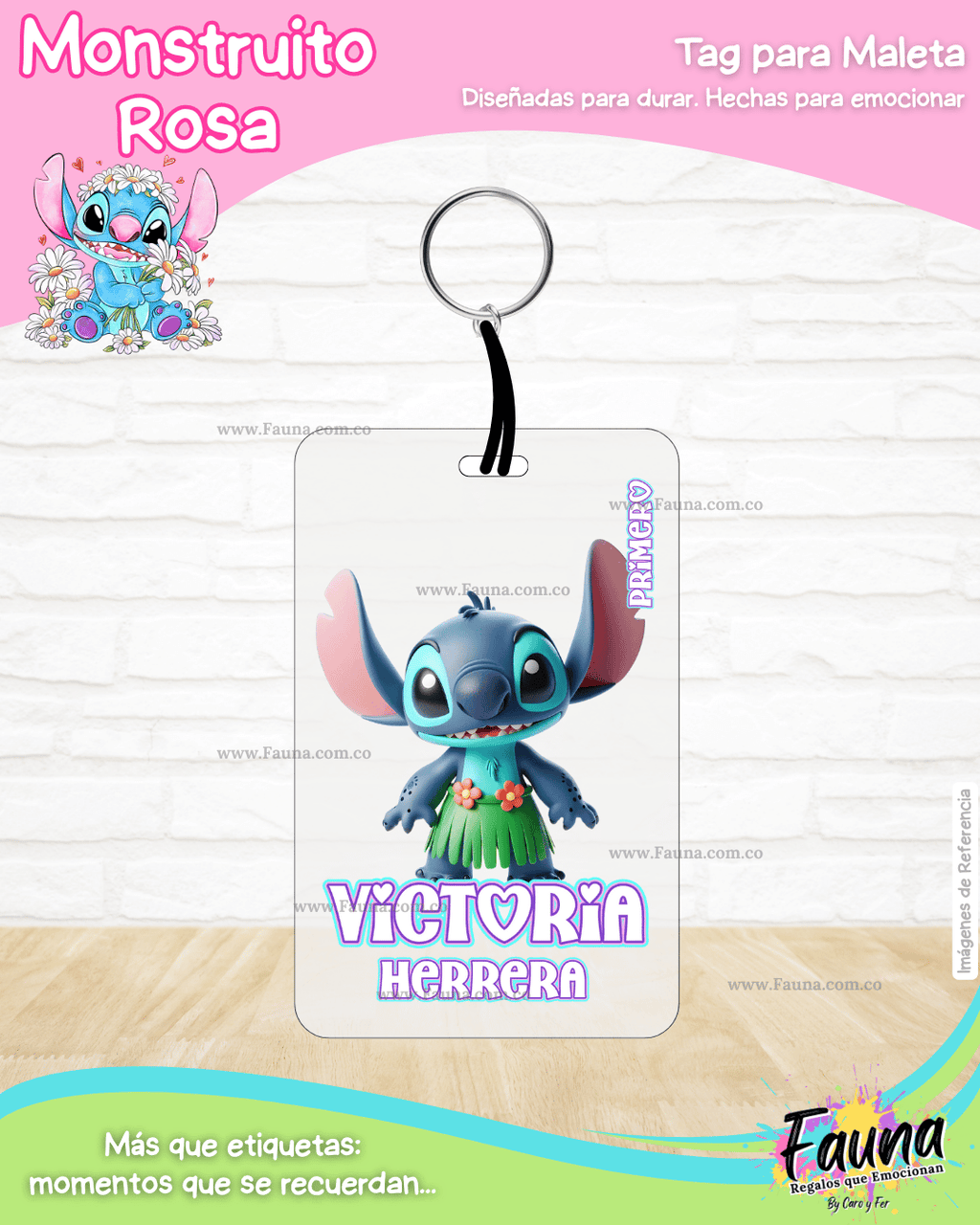 Monstruito Rosa 💖 - Etiquetas Escolares Premium Personalizadas