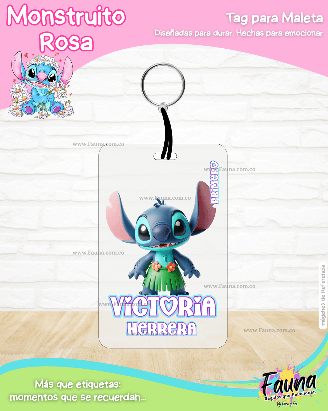 Monstruito Rosa 💖 - Etiquetas Escolares Premium Personalizadas