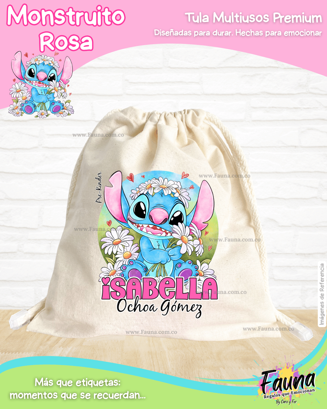 Monstruito Rosa 💖 - Etiquetas Escolares Premium Personalizadas