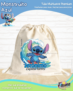 Monstruito Azul 💙 - Tula personalizada para niño – multiusos con nombre