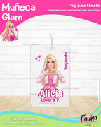 Muñeca Glam 🩷 - Etiquetas Escolares Premium Personalizadas