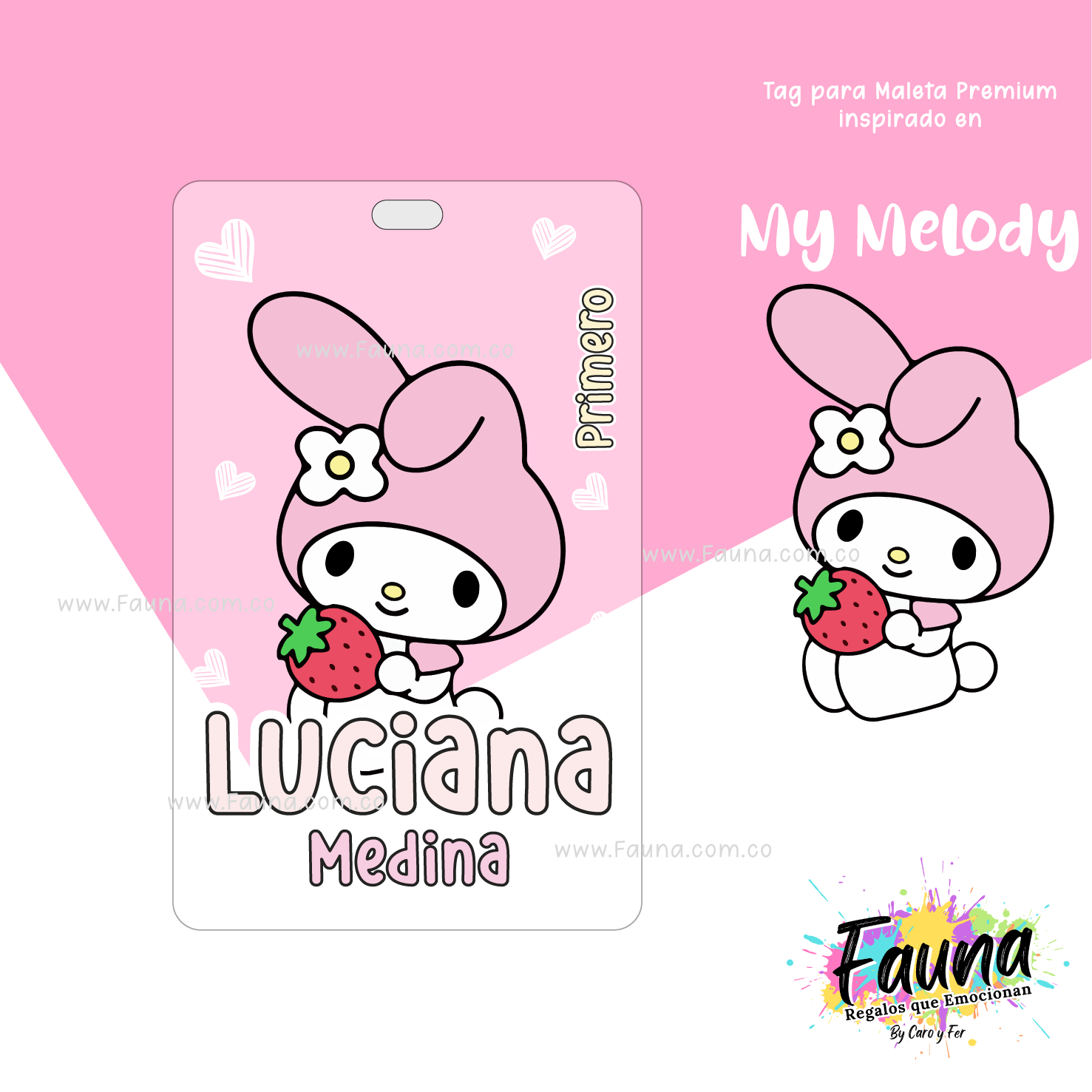 My Melody 🌸 - Etiquetas Escolares Premium Personalizadas