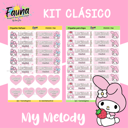 Etiquetas Escolares Premium Personalizadas – My Melody 🎀🌸