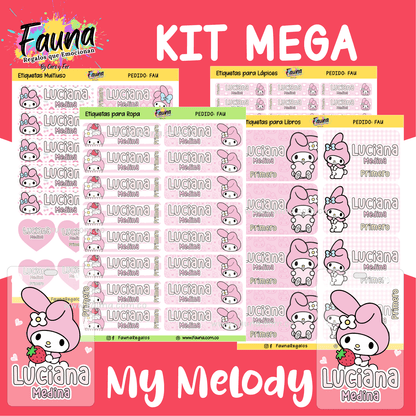 Etiquetas Escolares Premium Personalizadas – My Melody 🎀🌸
