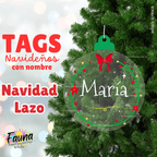 Navidad Lazo – Tag Navideño Personalizado 🎀
