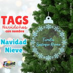 Navidad Nieve – Tag Navideño Personalizado ❄️