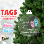 New Baby – Tag Navideño Personalizado 🍼