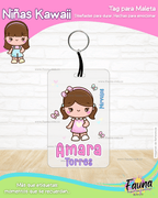 Niñas Kawaii 🌸 - Etiquetas Escolares Premium Personalizadas