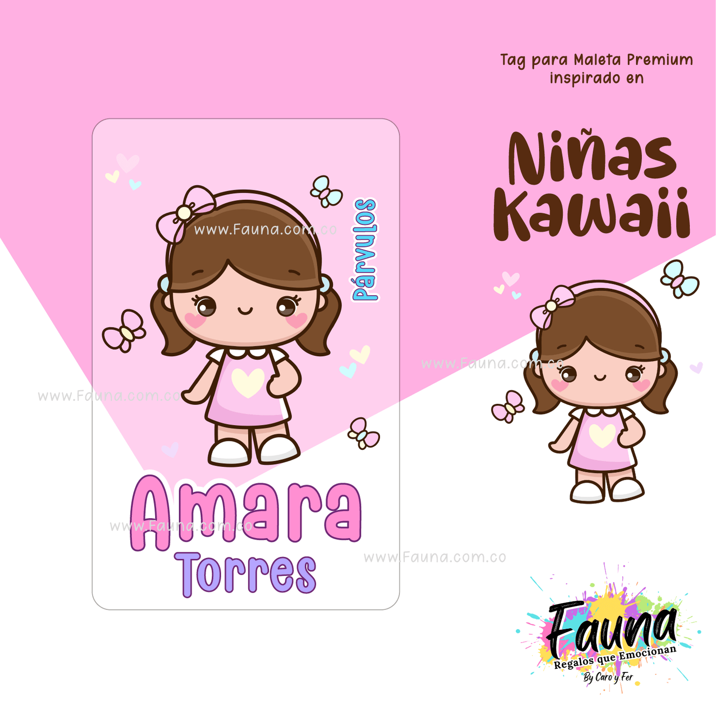 Etiquetas Escolares Premium Personalizadas – Niñas Kawaii 🌸