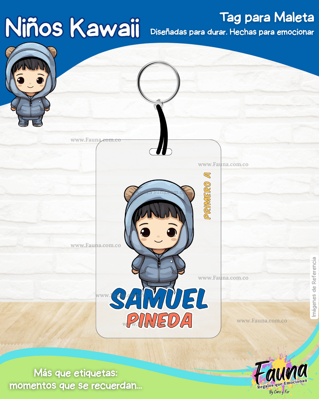 Niños Kawaii 🌟 - Etiquetas Escolares Premium Personalizadas
