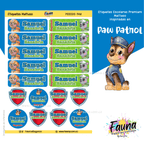 Paw Patrol 🐾 - Etiquetas Escolares Premium Personalizadas
