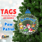 Paw Patrol – Tag Navideño Personalizado 🎄
