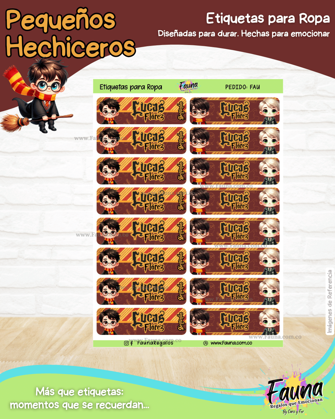 Pequeños Hechiceros 🪄 - Etiquetas Escolares Premium Personalizadas