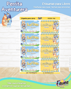 Perrita Aventurera 🐾 - Etiquetas Escolares Premium Personalizadas