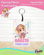 Perrita Piloto Aventurera 💗 - Etiquetas Escolares Premium Personalizadas