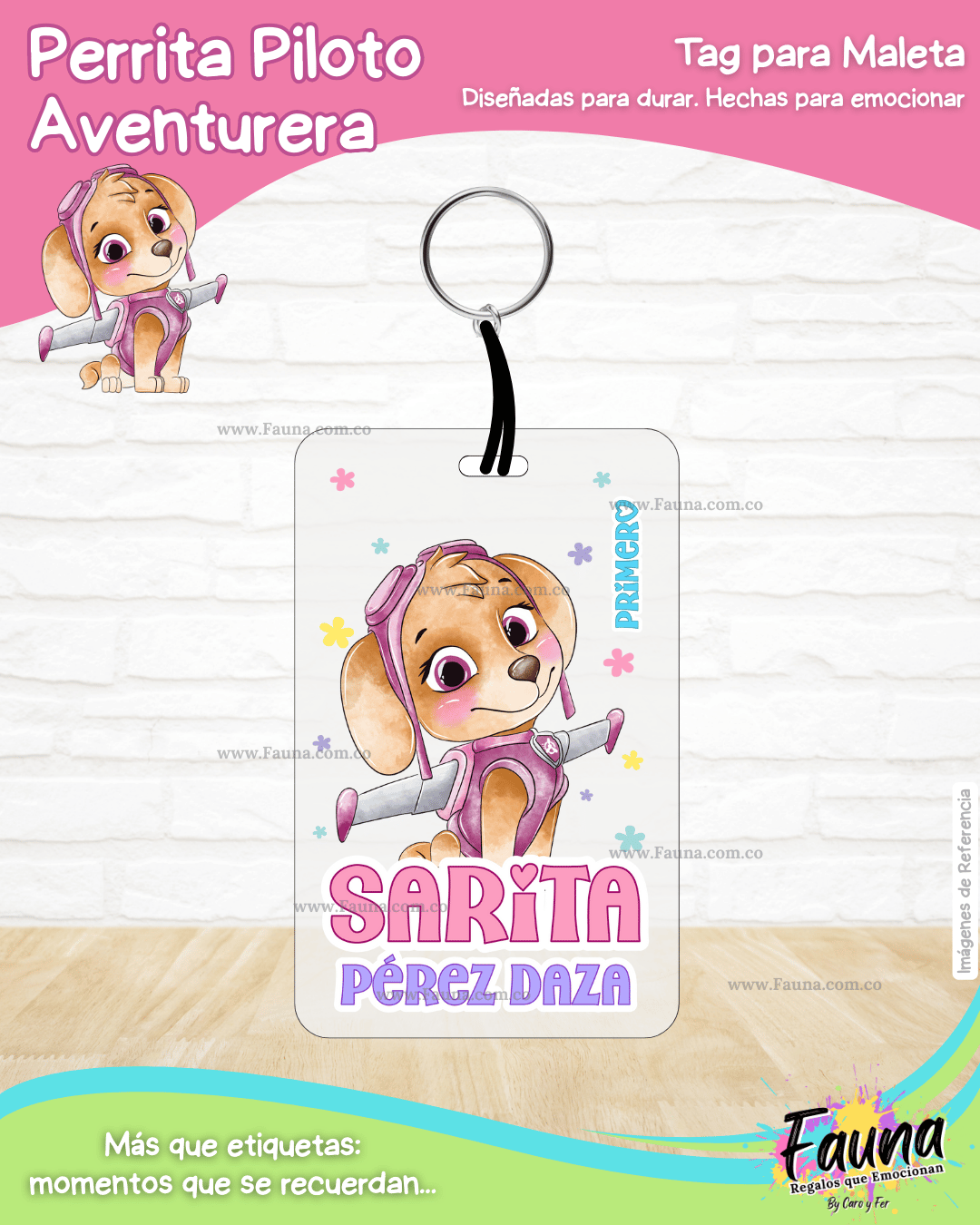 Perrita Piloto Aventurera 💗 - Etiquetas Escolares Premium Personalizadas
