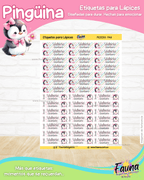 Pingüina 🐧 - Etiquetas Escolares Premium Personalizadas