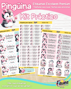 Pingüina 🐧 - Etiquetas Escolares Premium Personalizadas