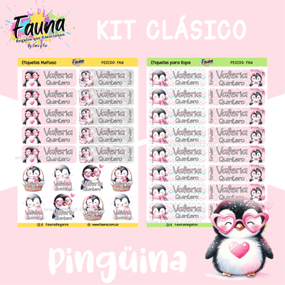 Etiquetas Escolares Premium Personalizadas – Pingüina 🐧❄️