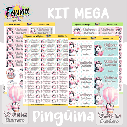 Etiquetas Escolares Premium Personalizadas – Pingüina 🐧❄️