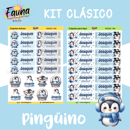 Etiquetas Escolares Premium Personalizadas – Pingüino ❄️🐧