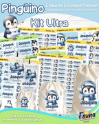 Pingüino ❄️ - Etiquetas Escolares Premium Personalizadas
