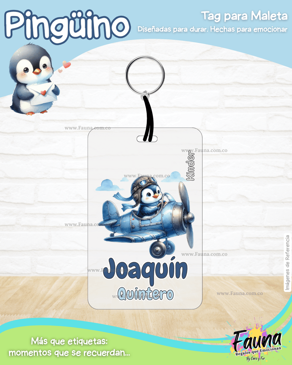 Pingüino ❄️ - Etiquetas Escolares Premium Personalizadas