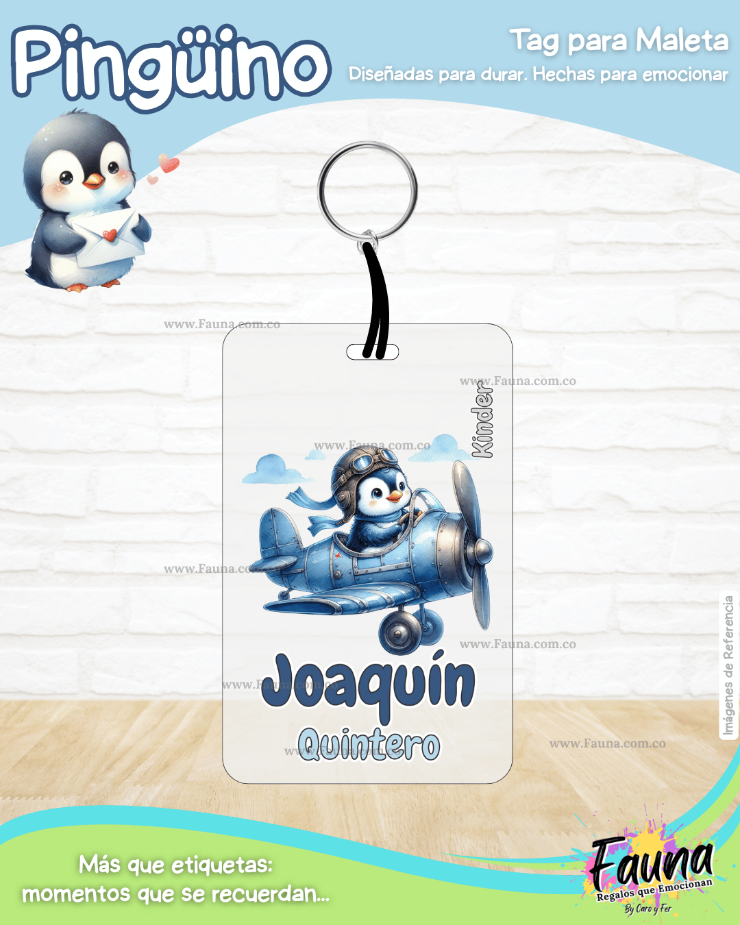 Pingüino ❄️ - Etiquetas Escolares Premium Personalizadas