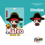 Piratas 🏴‍☠️ - Etiquetas Escolares Premium Personalizadas