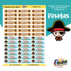 Piratas 🏴‍☠️ - Etiquetas Escolares Premium Personalizadas