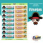 Piratas 🏴‍☠️ - Etiquetas Escolares Premium Personalizadas