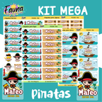Piratas 🏴‍☠️ - Etiquetas Escolares Premium Personalizadas